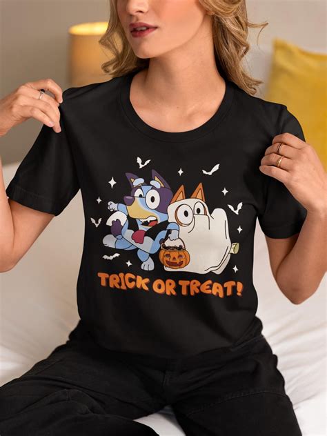 Bluey Bluey Halloween Trick Or Treat Spooky Season Unisex S Xl Hot Trending Shirt