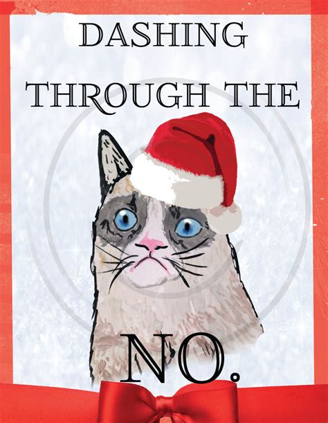 Grumpy Cat Christmas Card | Etsy