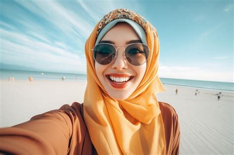 Premium Ai Image Woman Ready For Vacation During Eid Mubarak Holiday