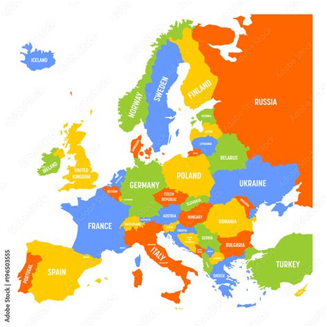 Map Of Europe With Country Names