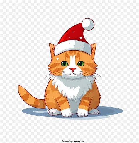 Festive Christmas Cat Clip Art Collection Free Holiday Feline Graphics