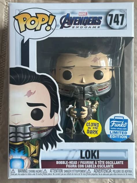 FUNKO POP MARVEL Loki With Tesseract Avengers EndGame GITD W 5mm