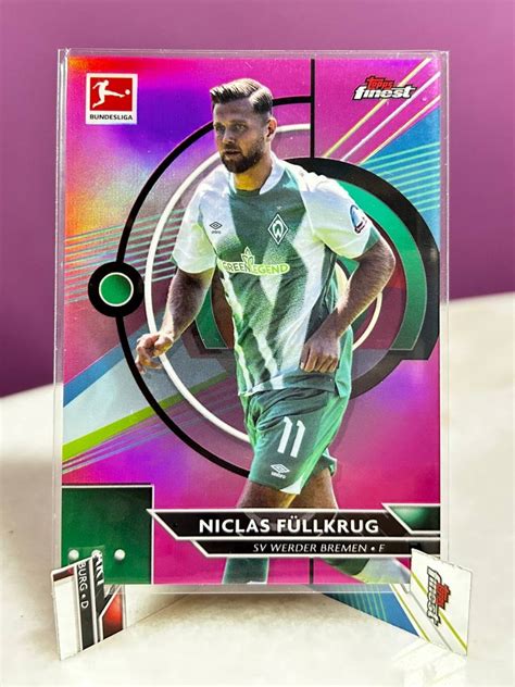 Niclas Füllkrug 2022 2023 Topps Finest Bundesliga Pink Refractor