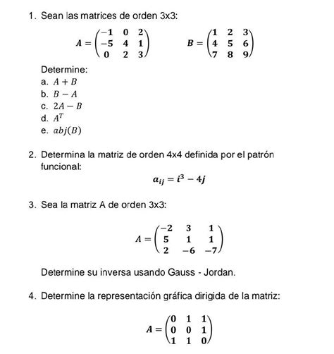 Necesito Ayuda Con Estos Ejercicios De Matrices Brainly Lat