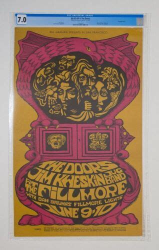 1967 Bg 67 The Doors Fillmore Auditorium Poster Cgc 70