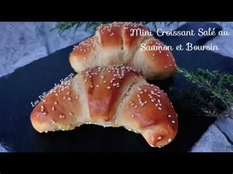 Recette de Mini Croissant Salé au Saumon Fumé et Boursin Recette pour