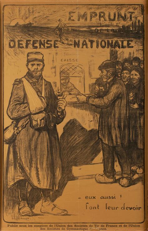 Lot Emprunt Defense Nationale Wwi French Poster