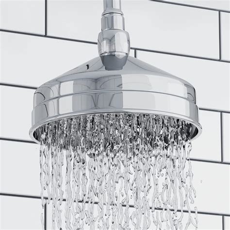 Enki R18 150mm Traditional Fixed Small Shower Head Chrome Solid