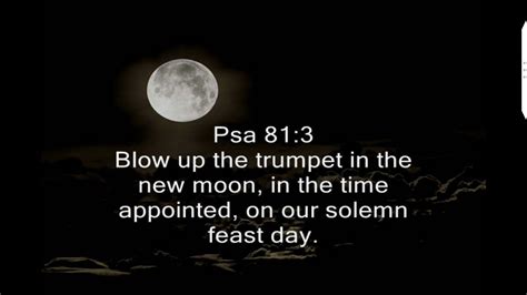 A Full Moon With The Words Psa Blow Up The Trumpet In The New Moon