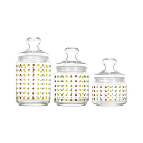 Набор стеклянных банок для хранения сыпучих продуктов | 3 ёмкости (500 ...