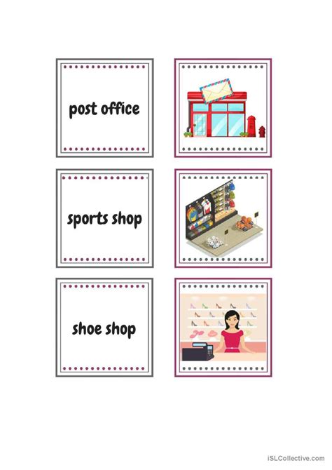 Shops flashcards vocabulary flashcar…: English ESL worksheets pdf & doc