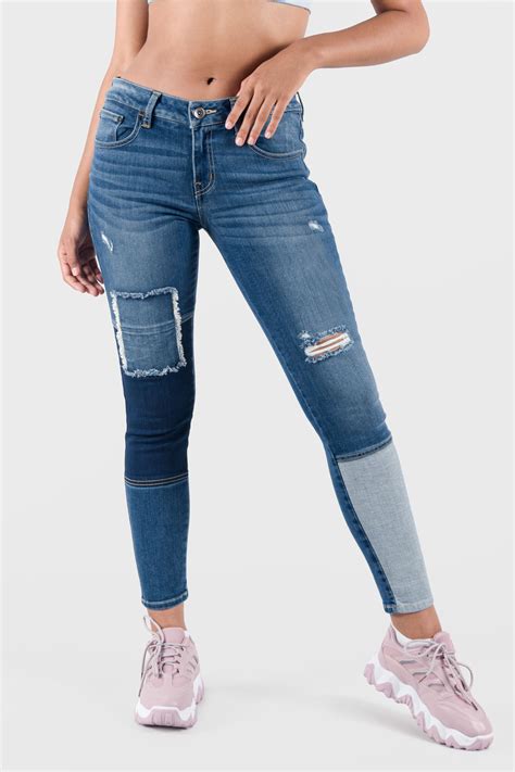 Jeans Súper Skinny Oggi Carol Para Mujer Mezclilla Azul Medio 2212111