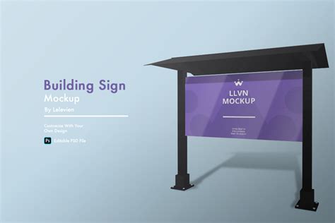 building sign mockup – MasterBundles