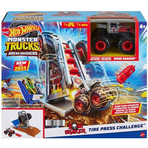 Set De Joaca Hot Wheels Monster Trucks Arena Smashers Tire Press Challenge Emag Ro