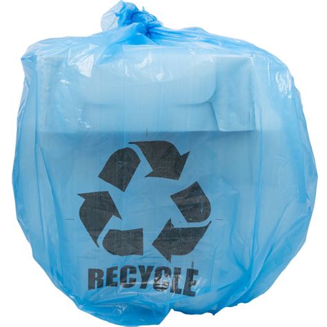 40 45 Gallon 40 X 46 Blue Tint Linear Low Density Recycling Bag 12