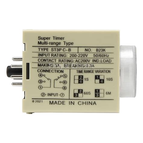ST3PC-B AC 380V 1s/10s/60s/6min on delay time SPDT and instantaneous ...