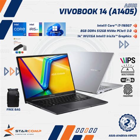 Promo ASUS Vivobook 14 A1405VA I7 1355U 16GB SSD 512GB 14 IPS WUXGA