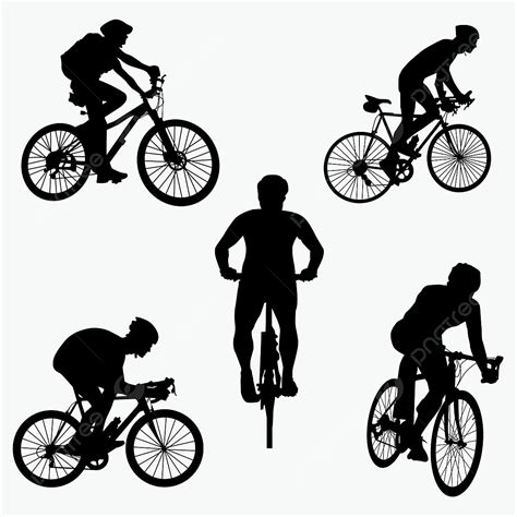 Mountain Biker Silhouette PNG Free Mountain Biker Silhouettes