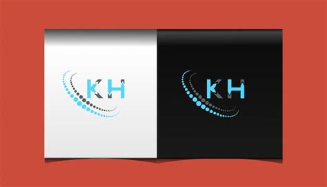 Kh Eerste Moderne Logo Ontwerp Vector Pictogrammalplaatje Premium Vector