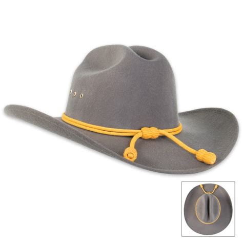 Confederate Officer Dress Hat With Gold Tassels Knives