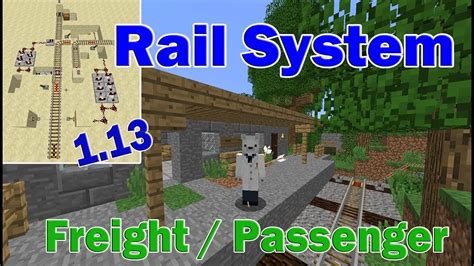 Minecraft Rail Transport System W Freight And Passenger Sorter Youtube