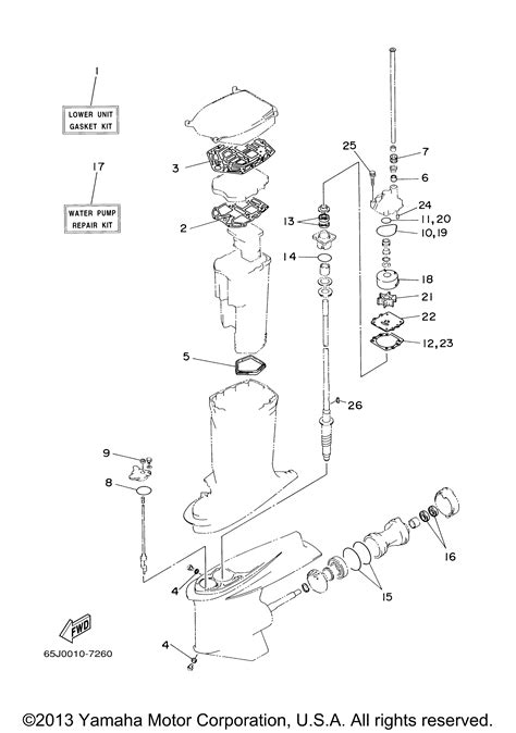 Yamaha Outboard Parts By HP 200 VX200TLRB REPAIR KIT 2 Van