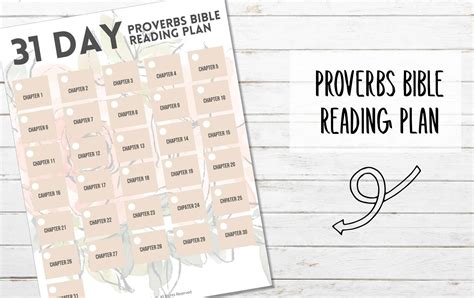 31 Day Bible Reading Plan - Book of Proverbs - My Printable Faith