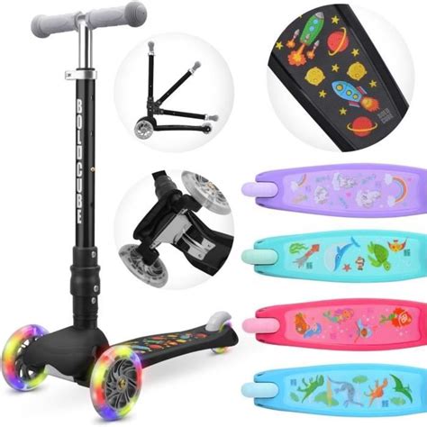 Trottinette Enfants 3 Ans Et Plus Pliable Hauteur Reglable