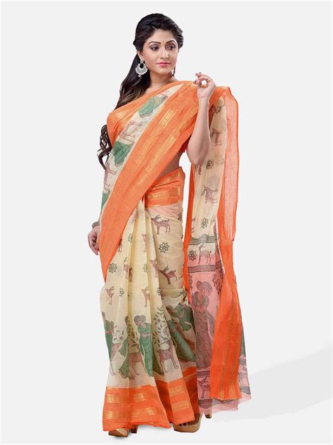 Pure Shakuntala Handloom Saree In Bengal Cotton Sari Online In Kolkata