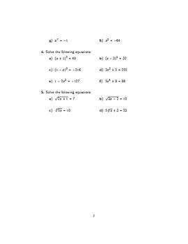 Nth Roots Worksheet With Solutions By Mathamaniacs TPT