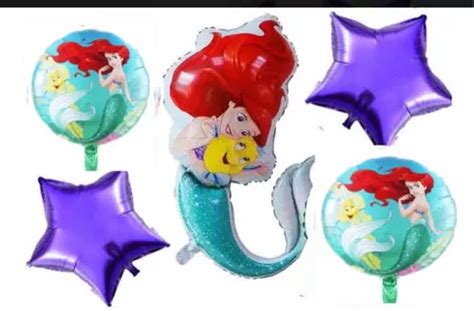 Set Globos Sirenita Ariel Cuotas sin interés