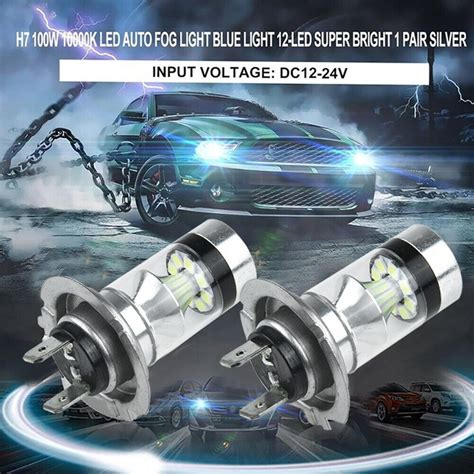 Replacement Led Fog Lights Accessories Kit White Led Car Drl Driving