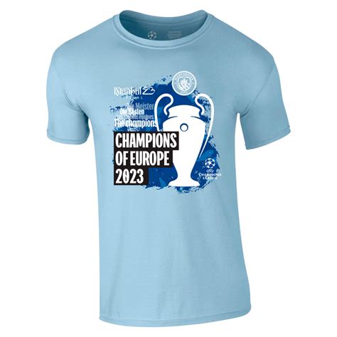 Kids' Manchester City UCL Champions Trophy Tee | Official Man City Store