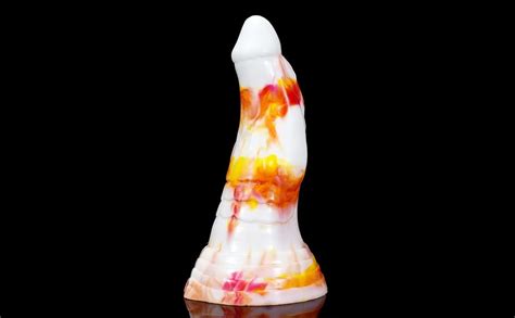 Amazon Colorful Flexbile Soft Silicone Realistic Dildo Hands Free Multi Colored Medium Size