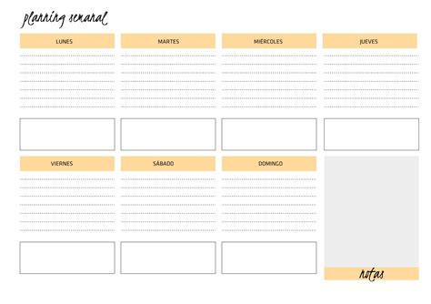 Planning Semanal Para Imprimir
