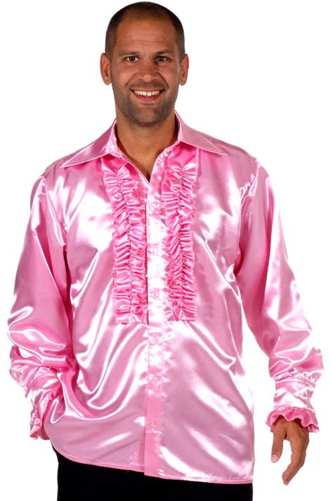 Mens Pink Satin Shirt The Shoot