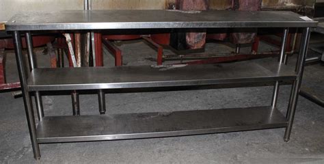 Stainless Steel Side Table With Layer Under Shelves Stainless Steel