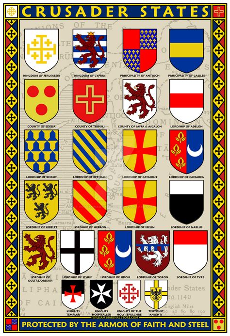 Crusader States 13x19 Coat of Arms Poster by williammarshalstore on ...