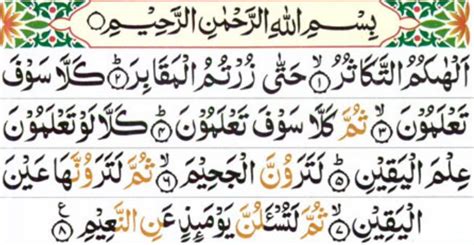 Learn Surah At Takathur With Tajweed Rules Learn Quran Online With