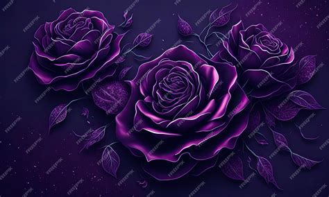 Purple Roses Wallpaper Hd