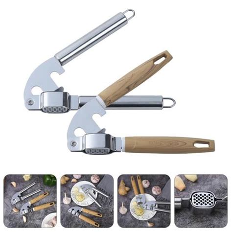 Pcs Stainless Steel Multifunction Garlic Press Crusher Kitchen Ginger