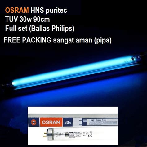 LAMPU UV OSRAM 30w 90cm UVC STERILIZER OZON Kuman Bakteri Germicidal