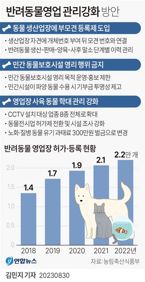 그래픽 반려동물영업 관리강화 방안 연합뉴스