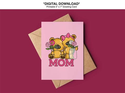 Printable Mothers Day Card Happy Mothers Day Printable Card Folding