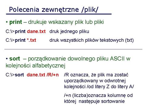 Podstawowe Polecenia Systemu Dos Co To Jest System