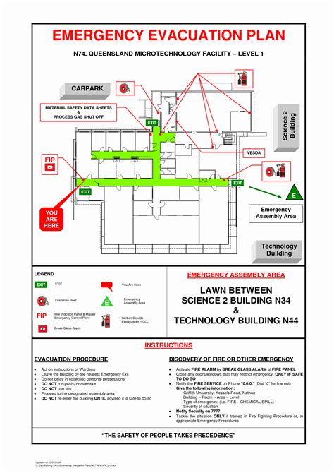 Emergency Evacuation Map Template