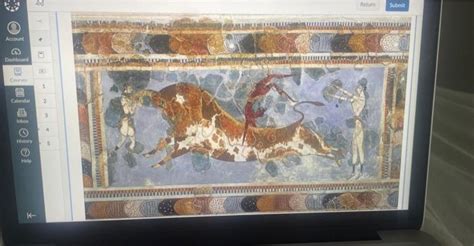 This (partially restored) work of Minoan fresco | Chegg.com