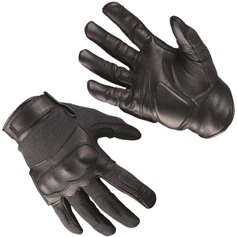 Mil-Tec Tactical Gloves Leather / Kevlar Black