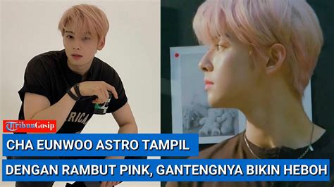 Cha Eunwoo Astro Tampil Dengan Rambut Pink Gantengnya Bikin Heboh