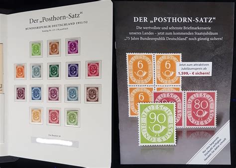 Bundesrepublik Deutschland 2 90 Pfg 1951 123 38 Posthorn Satz Von